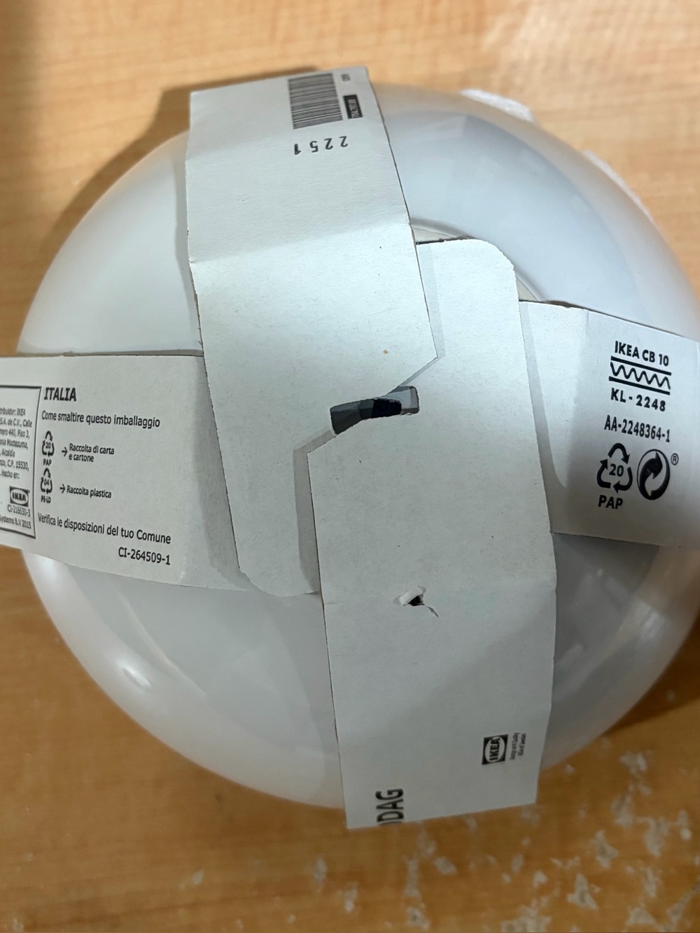 IKEA White Frosted Globe Lamp Shade